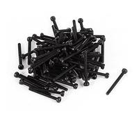 sourcingmap 100pcs Vis tête à six pans creux hexagonale cylindrique moletée boulon M2x20 en acier alliage 12.9