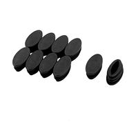 sourcingmap 10pcs Bouchon Pied de Chasie Embout Capuchon Jambe Tube Insert Table Meuble Protection Ovale Plastique Noir 37×19mm