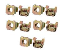 sourcingmap 10pcs Écrou à cage M8 65Mn captif en acier à ressort pour armoire d'étagère de serveur
