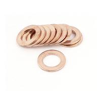 sourcingmap 10pcs Joint Cuivre 12mmx20mmx1.5mm Rondelle cuivre plat joint attaches