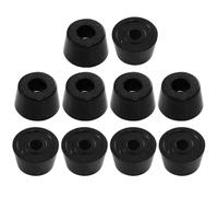 sourcingmap 10pcs Patin Pied Chaise Meuble Caoutchouc Tampon Pare-choc Embout Jambe Protection Encastré Conique Noir 19,5x12mm