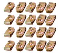 sourcingmap 20pcs Clips Écrou U pour Carénage Carrosserie Panneau Voiture Moto Fixation 65mn acier à ressort fixage vitesse Laiton ton vis à vis M5