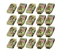 sourcingmap 20pcs Clips Écrou U pour Carénage Carrosserie Panneau Voiture Moto Fixation acier à ressort fixage vitesse laiton extrudé ton vis M8