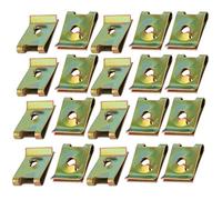 sourcingmap 20pcs Clips Écrou U pour Carénage Carrosserie Panneau Voiture Moto Fixation acier à ressort fixage vitesse M4 / ST4.0 vis à vis