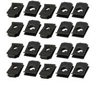 sourcingmap 20pcs Clips Écrou U pour Carénage Carrosserie Panneau Voiture Moto Fixation acier à ressort fixage vitesse Clip M4 / ST3.5 vis à vis