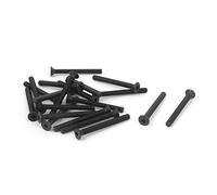 sourcingmap 20pcs Vis à Tête Fraisée Plate à Six Pans Creux Vis à Douille Hexagonale Boulon M3 x 30mm Metrique Noir
