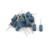 sourcingmap 22pcs Meule sur Tige Caoutchouc Mèche de Polissage Finition ébavurage 3mm tige 10mm tête bleu