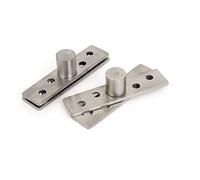 sourcingmap 2pcs Charnière Pivot Porte 360 degrés Placard Armoire 75 mm de longueur en acier inoxydable