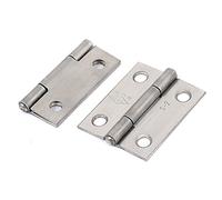 sourcingmap 2pcs Charnière Porte rotatif pliante Placard Armoire 40 mm x 30 mm en acier inoxydable