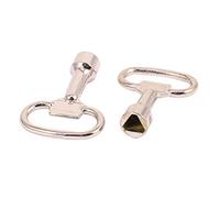sourcingmap 2pcs Clé Triangle Poubelle ouille pour 8mm Triangulaire Panneau Serrure Armoire