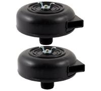sourcingmap 2pcs Filtre pour compresseur d'air d'échappement tranquille fileté noir 20 mm