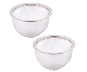 sourcingmap 2pcs Filtre Théière Maille Thé Infuseur Filtre Tisane Crépine Filet Thé Panier Passoire épice ronde en acier inoxydable diamètre 80 mm