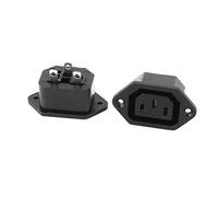sourcingmap 2pcs Prise 3 Broches pour Ordinateur PC IEC C13 PCB Support Femelle Alimentation Connecteur