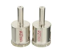 sourcingmap 2pcs Trépan Diamant Foret Scie Cloche 27mm diamant enduit Scie Cloche Trépan pour verre carreaux céramique marbre roche porcelaine