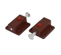 sourcingmap 2pcs Verrou Loquet Bouton Targette Fenêtre bouton poussoir ressort charge automatique porte boulon serrure 26 x 24 mm trou Distance