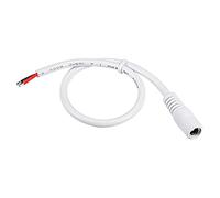 Sourcingmap 30 cm Plastique Femelle DC Power Pigtail connecteur de câble 18 AWG 10 A pour CCTV Caméra de sécurité 2.1 x 5,5 mm Blanc