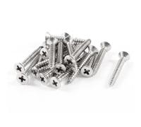 sourcingmap 30 mmx4 mm diamètre filetage en acier inoxydable cruciforme Vis auto-taraudeuse Lot de 20