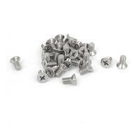 sourcingmap 30pcs Vis Tête Fraisée Cruciforme Tête Plate Boulon M5 x 10mm pour Machine