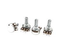 sourcingmap 4 Pcs moletée arbre contrôle Volume potentiomètres linéaire200K Ohm WH148