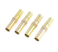 sourcingmap 4pcs Raccord cannelé tuyau connecteur droit en laiton de 8 mm de diamètre pour gaz d'air