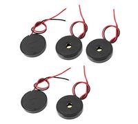 Sourcingmap 5 Pcs DC1-30V 90dB Son Avertisseur Sonore électronique Alarme Noir Buzzer 30x6mm