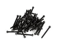 sourcingmap 50 pcs M2.5 x 30 Vis six pans creux tête hexagonale cylindrique moletée Boulon en 12.9 acier alliage