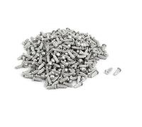 sourcingmap 500pcs M2x8mm tige moletée solide aluminium tête ronde Rivet