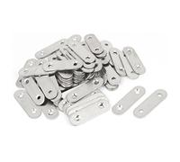 sourcingmap 50mmx15mmx2mm acier Inox support droit Plaquette réparation 60pcs