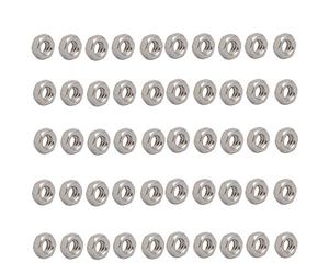 sourcingmap 50pcs 1/8"-40 Fil BSW 304 écrou hex acier Inox Ton Argent attache