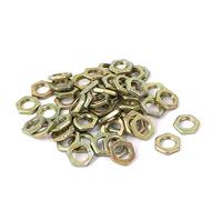 sourcingmap 50pcs Écrou Fin Hexagonal M7x 0,75x 2mm en acier carbone pour vis Boulons