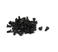 sourcingmap 50pcs Vis à Tête Fraisée Plate à Six Pans Creux Vis à Douille Hexagonale Boulon M2.5x6mm en Acier Carbone