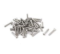 sourcingmap 50pcs Vis Tête Fraisée Cruciforme Tête Plate Boulon M2,5 x 16mm en Acier Inoxydable Vis