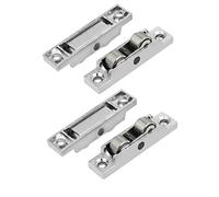 sourcingmap 59mmx13mmx13mm alliage zinc rouleau double roue poulie coulissante porte 4pcs