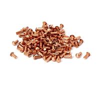 sourcingmap 5mm long 2mm x 4mm tige droite cuivre massif Fermeture Rivets Doré Lot de 100