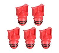 sourcingmap 5pcs Bouchon d'huile Compresseur d'air Coque en plastique 18 mm filetage mâle Dia rouge