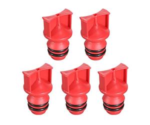 sourcingmap 5pcs Bouchon d'huile Compresseur d'air Coque en plastique 18 mm filetage mâle Dia rouge
