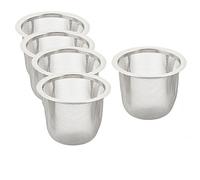 sourcingmap 5pcs Filtre Théière Maille Thé Infuseur Filtre Tisane Crépine Filet Thé Panier Passoire épice rondes en acier inoxydable 60mm Dia