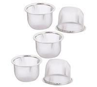 sourcingmap 5pcs Filtre Théière Maille Thé Infuseur Filtre Tisane Crépine Filet Thé Panier Passoire épice ronde acier inoxydable 70mm Diamètre