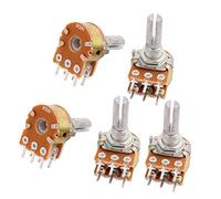 sourcingmap 5pcs Potentiomètres B50K 50K ohm 6 broches arbre fendu rotatif linéaire double coniques