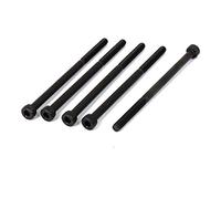 sourcingmap 5pcs Vis boulon à six pans creux hexagonale M4x70mm 21mm Long Filetage acier au carbone