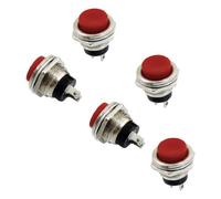 sourcingmap 5x momentané SPST Rouge Sans Couvercle rond Bouton poussoir Interrupteur AC 125V 3A