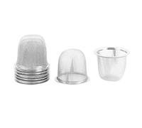 sourcingmap 8pcs Filtre Théière Maille Thé Infuseur Filtre Tisane Crépine Filet Thé Panier Passoire épice Rond Grillage 60mm Dia 50mm Profondeur