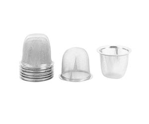 sourcingmap 8pcs Filtre Théière Maille Thé Infuseur Filtre Tisane Crépine Filet Thé Panier Passoire épice Rond Grillage 60mm Dia 50mm Profondeur