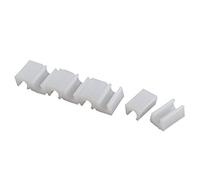 sourcingmap 8pcs Patin Pied Chaise Tube Rond Embout Tube Pied Table Fauteuil Tampon Meuble en Plastique Diamètre 11mm Blanc