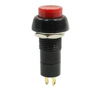 sourcingmap AC 220 V 3 A SPST On/Off Interrupteur à verrouillage Rouge Bouton poussoir rond