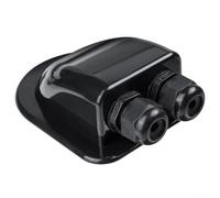 Sourcingmap Connecteur étanche pour câble solaire ABS 4 à 12 mm² pour camping-car, bateau, toit de cabine, noir (trou noir)