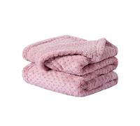 Sourcingmap Couverture Polaire Douce et Chaude en Flanelle pour lit Double, Queen et Full Size ou pour canapé - Idéal en Toute Saison - Légère et Robuste, Polyester, Rose, 30" x 40"
