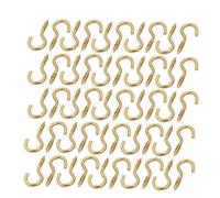 sourcingmap Dia 2.6mm long 26mm fil plaqué laiton fer crochet vis autotaraudeuse 50pcs