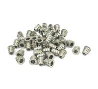 sourcingmap Écrous Fileté Insert pour meuble bois M5 x 10 mm 50pcs