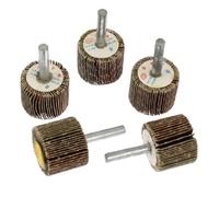 sourcingmap en métal 30 mm Tige roues à lamelles abrasives montées Brosse Bit 5 pièces